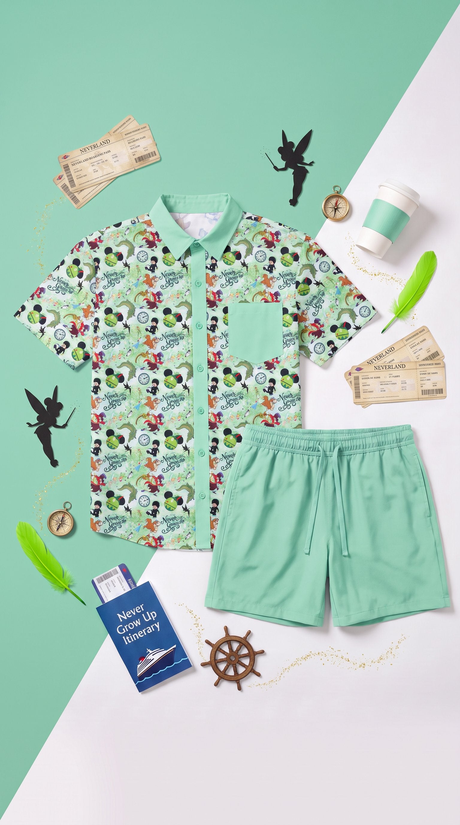 Never Grow Up Men’s Athletic Shirt & Shorts Set