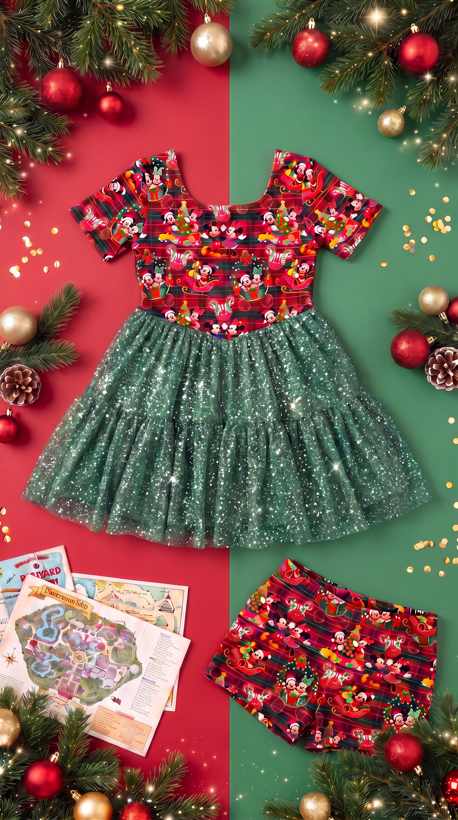 Women's Christmas Magic Sparkle Twirl Dress