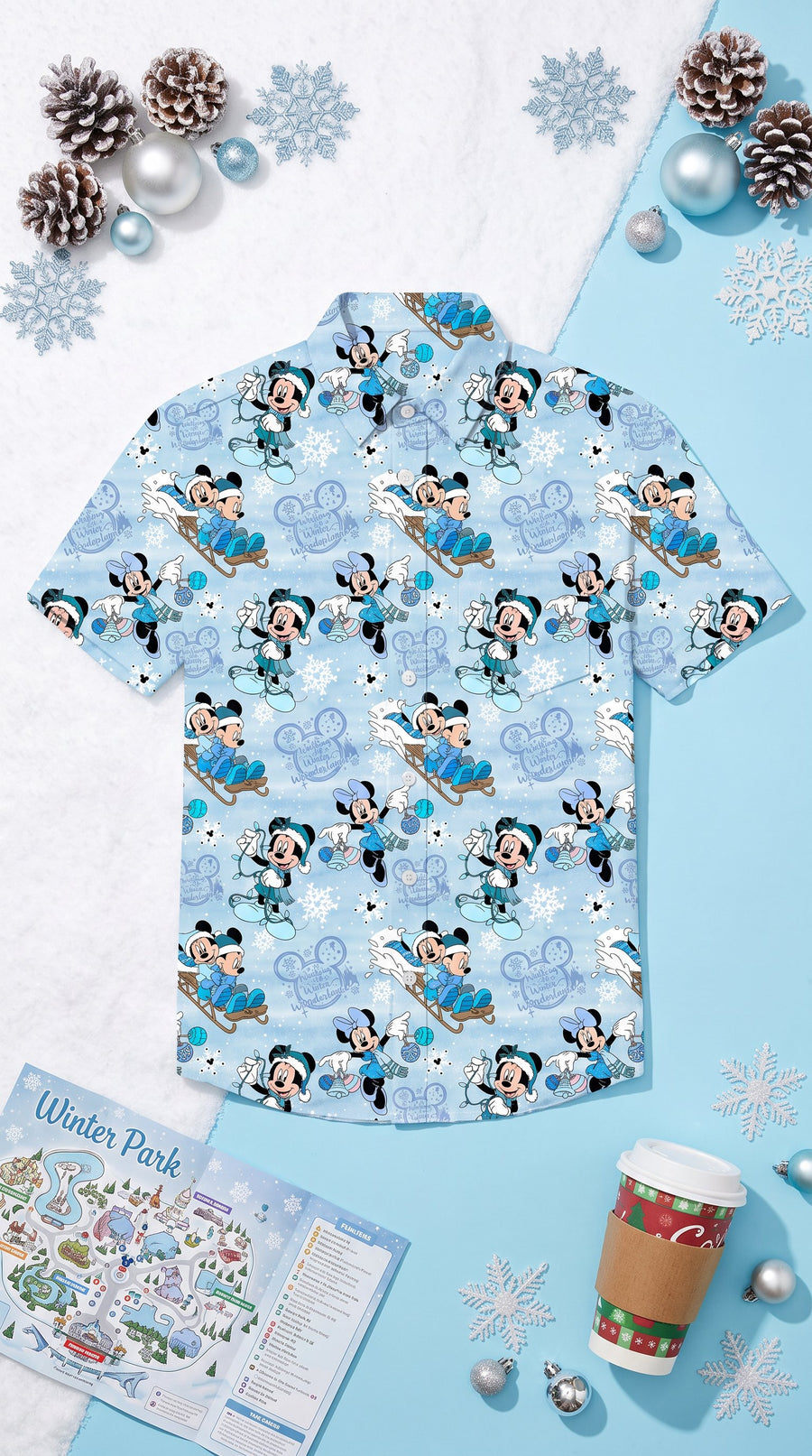 Men's Winter Wonderland Athletic Polo **READY TO SHIP**