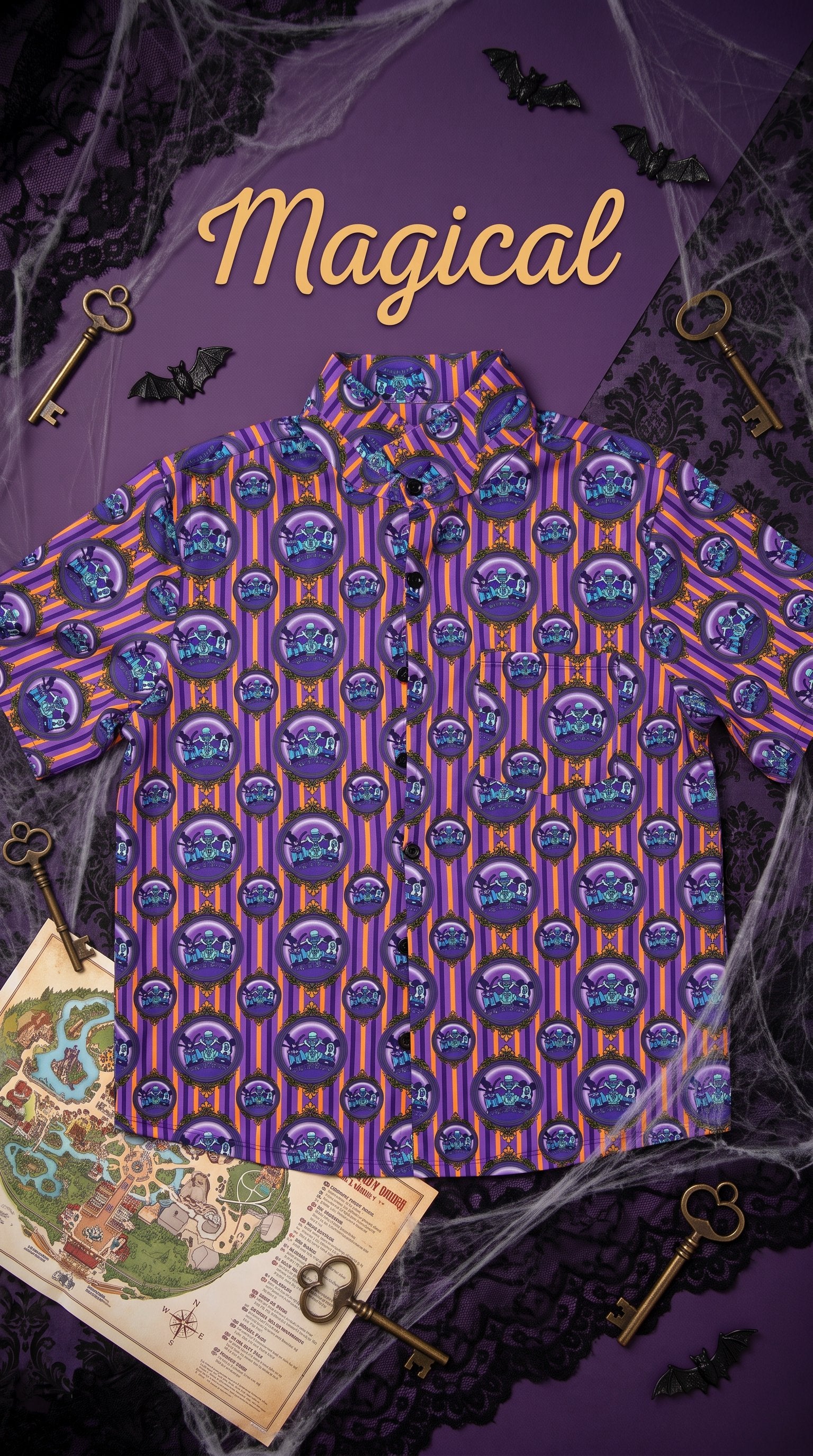 Haunted Mansion Boys' Button-Up Shirt