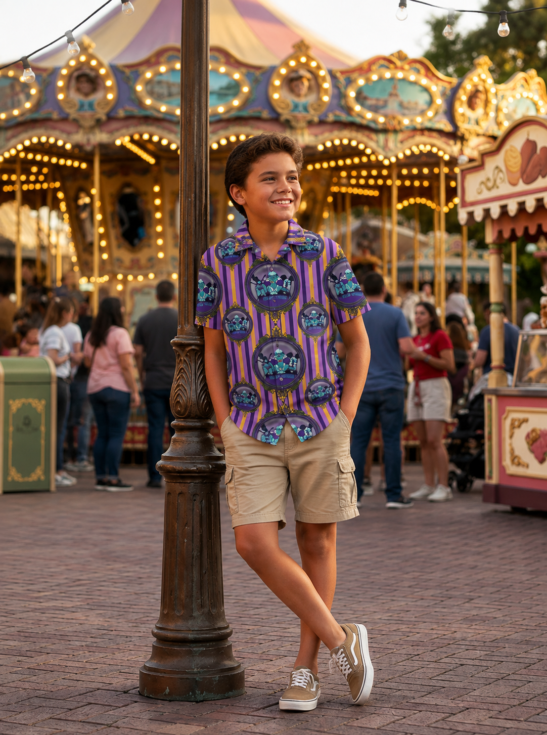 Haunted Mansion Boys' Button-Up Shirt