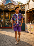 Haunted Mansion Boys' Button-Up & Shorts Set