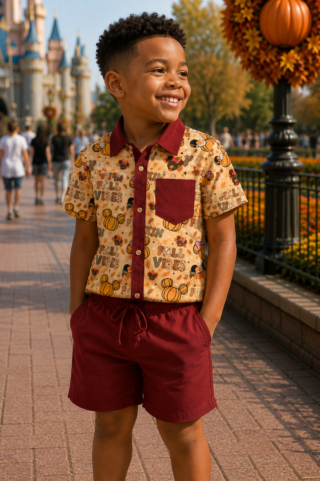 Boy's Fall Vibes two-piece Resort Set