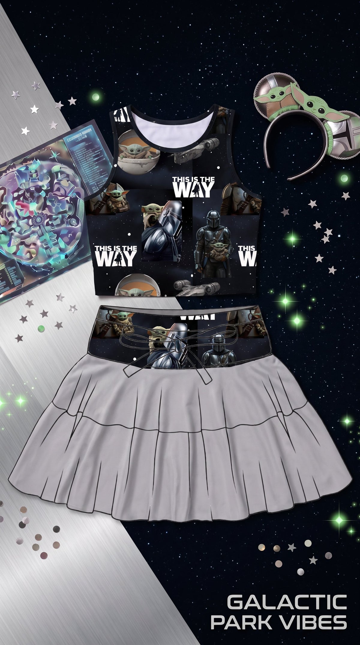 🌌✨ Women’s This Is The Way Galactic Skirt Set ✨🌌 *Pre Order Item*