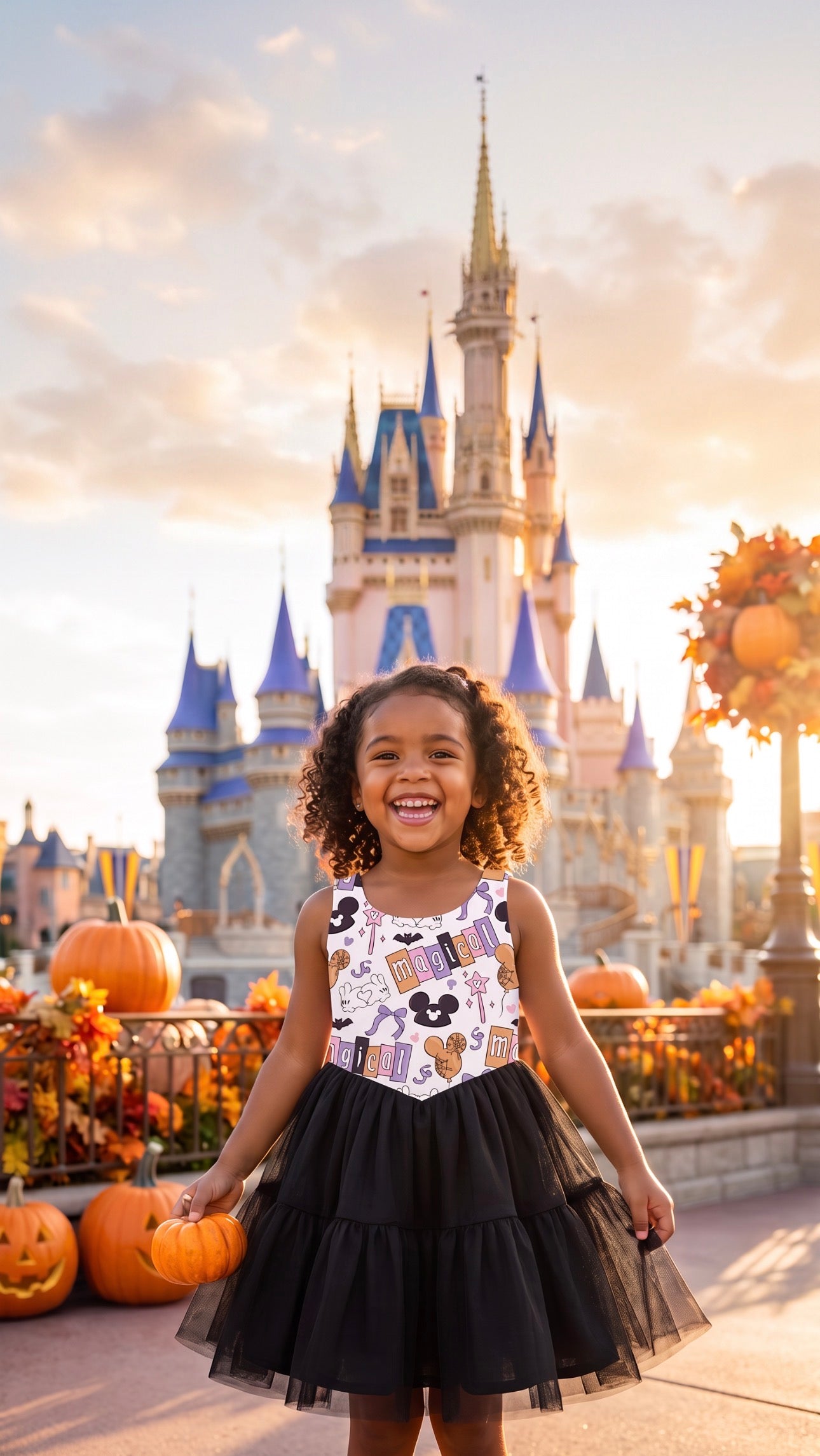 Magical Spooky Day Girls Twirl Dress