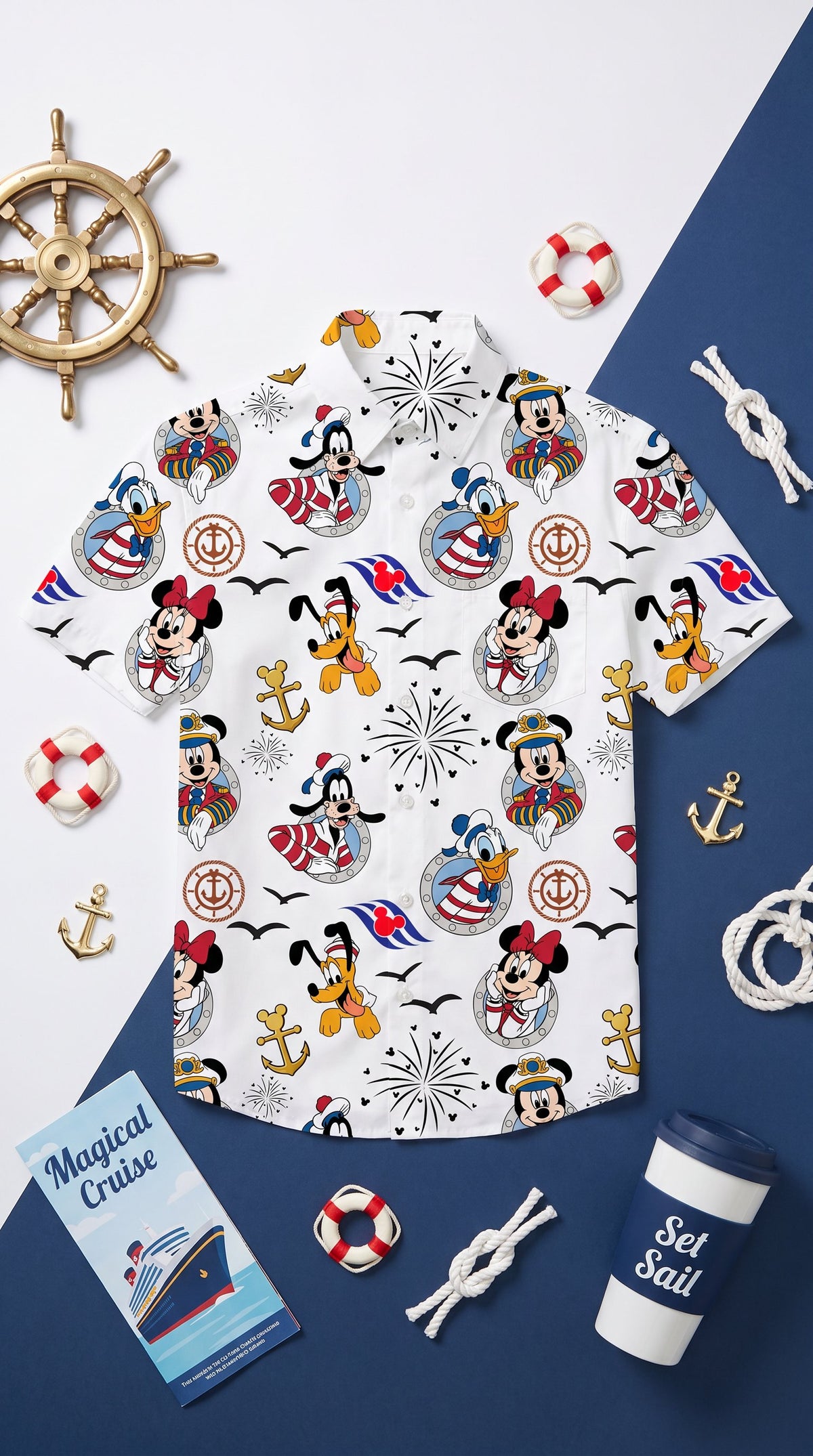 Sail Into Magic Boys’ Athletic Button-Up Shirt