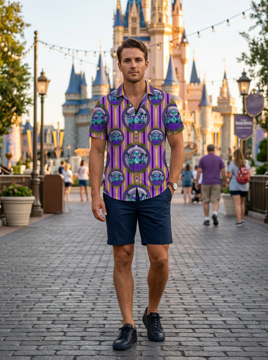 Haunted Mansion Men's Button-Up Shirt